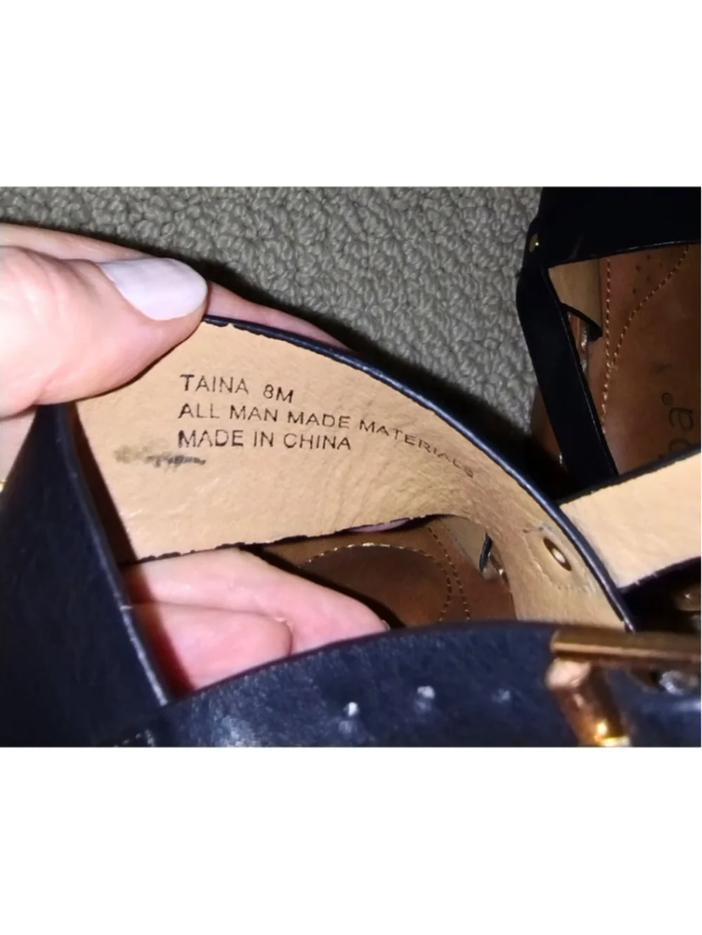 Women's Diba Black & Brown Taina Flat Sandals (Size 8)